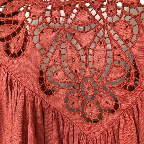 Free People Doin’ it right peasant blouse cinnamon XS - Picture 10 of 13
